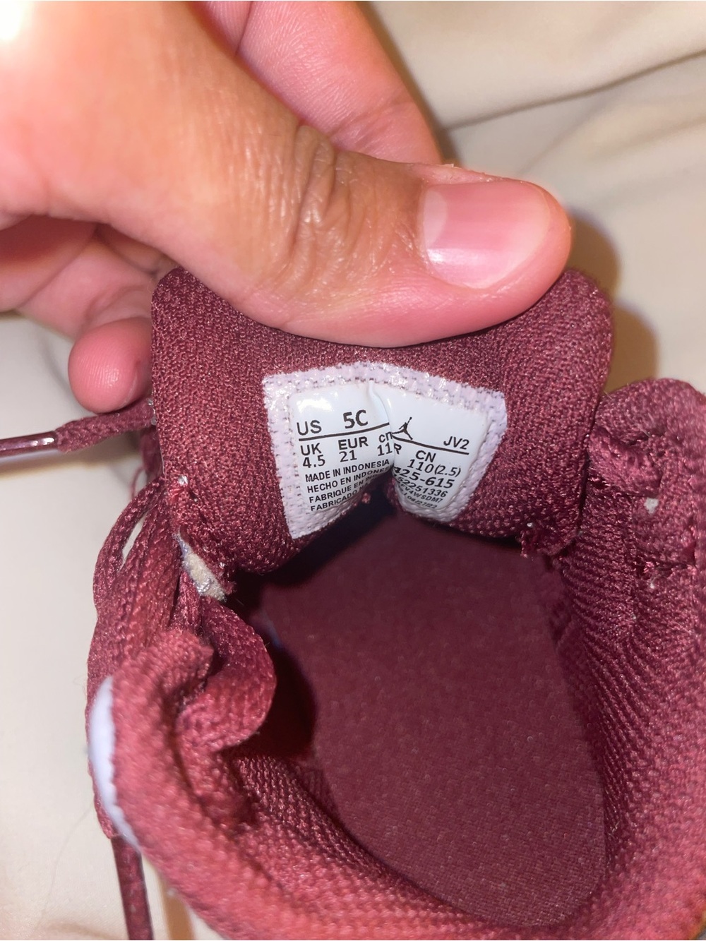 Nike Toddler Cherrywood Red and Gray High-Top Sneakers - Picture 2 of 5